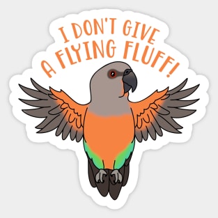 I don't give a flying fluff - red bellied parrot Sticker